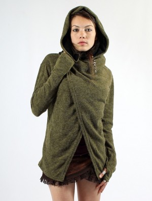 Army green Women Toonzshop Adrika Cardigan Cardigan | ECRAFOQ-23