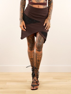 Auburn brown black lace Women Toonzshop Nangaï Skirt Skirt | QBSTLMN-75