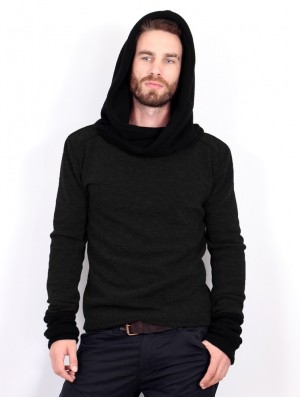 Black Men Toonzshop Nemöo Big Collar Hooded Sweater Sweater | TPNDGJU-34