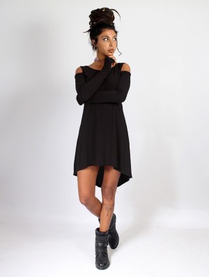 Black Women Toonzshop Atsuka Tunic Dress Dress | EVBMKTD-98