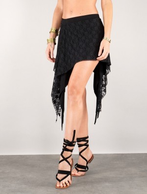 Black Women Toonzshop Ayame Short Lace Skirt Skirt | XFWJYZH-40