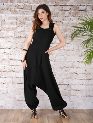 Black Women Toonzshop Bhakta Harem Pant Overalls Pants | SNOBTRG-36