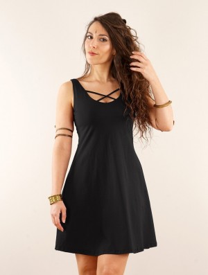 Black Women Toonzshop Full Moon Reversible Dress Dress | BOJPXTW-78