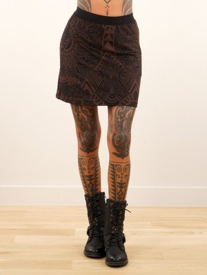 Black Women Toonzshop Minthara Africa Printed Mini Skirt Skirt | MHIXTOW-19