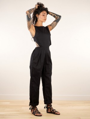 Black Women Toonzshop Minyar Bare Back Strappy Jumpsuit Jumpsuit | WARCGMS-79