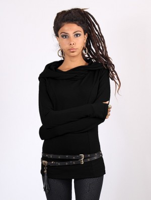 Black Women Toonzshop Myäa Hooded Sweatshirt Sweatshirt | NBTQWLI-09