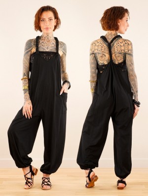 Black Women Toonzshop Sampatti Harem Pant Overalls Pants | RJMHATK-34