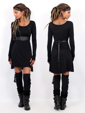 Black Women Toonzshop Ysïaa Long Sleeve Dress Dress | UYCMRJD-40