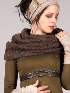 Brown Women Toonzshop Oöna Snood Scarf Scarf | SWMYVQC-30