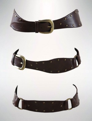 Brown faux leather Women Toonzshop Varda Waist Belt Belts | EXRVZFS-06