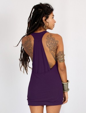 Dark purple Women Toonzshop Bröna Tank Top Tank Top | WJFERGC-43