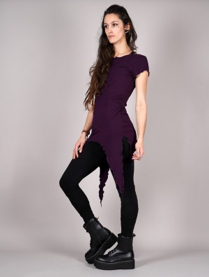 Dark purple Women Toonzshop Himaskhalan Tunic Dress | NHZKXUB-50