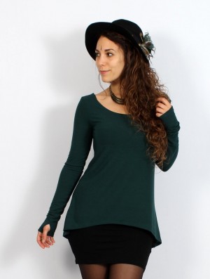 Dark teal Women Toonzshop Noäa Long Sleeve Tunic Tunic | QUMJTNA-26