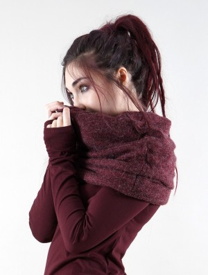 Mottled wine Women Toonzshop Oöna Snood Scarf Scarf | ATYFCLQ-91