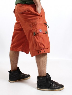 Orange Men Toonzshop Molecule Cargo Shorts 45020 Shorts | XBTHMSC-62