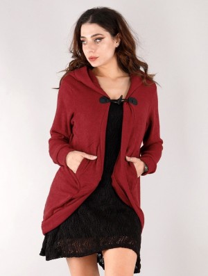 Red Women Toonzshop Thin Shandili Cardigan Cardigan | XEFIPYB-09