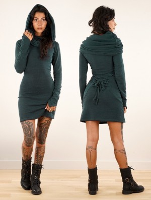 Teal Women Toonzshop Shaë Sweater Dress Dress | YAZOXSI-91