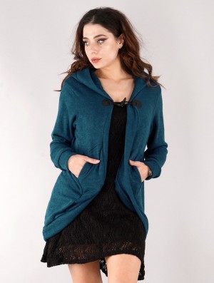 Teal blue Women Toonzshop Thin Shandili Cardigan Cardigan | FGVLXQY-28