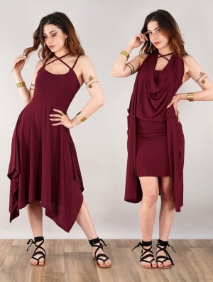 Wine Women Toonzshop Amethyst Short Dress Dress | ZFDXOSE-86