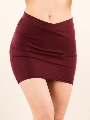 Wine Women Toonzshop Azzyö Mini Skirt Skirt | TMKRBZE-18