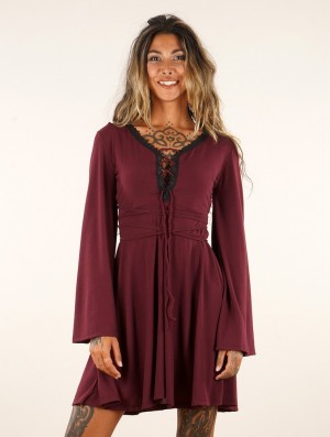 Wine Women Toonzshop Bohemian Dress "Orphée" Dress | BGJUOPK-72