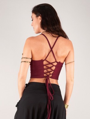 Wine Women Toonzshop Dara Crop Top Bra Bras | ZGQEKHS-38