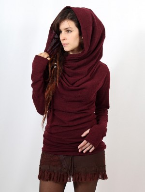 Wine Women Toonzshop Kali Cowl Neck Sweater Sweater | DJOIKZG-42