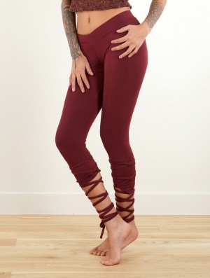 Wine Women Toonzshop Lï-jade Short Pointy Leggings Leggings | OXIRKQV-48