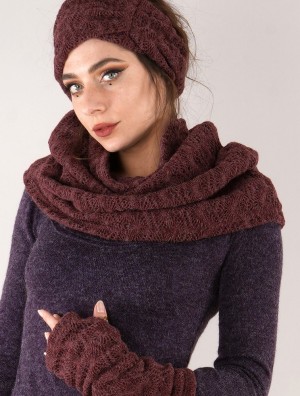 Wine Women Toonzshop Oöna Crochet Snood Scarf Scarf | TSCQFRL-70