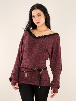 Wine Women Toonzshop Physälis 2in1 Roll-up Sweater Sweater | EIJMLQF-29