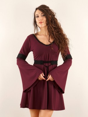 Wine Women Toonzshop Reversible Bohemian Dress "Morphée" Dress | OMLCGYZ-49