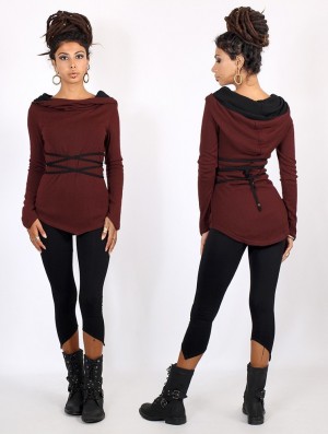 Wine and black Women Toonzshop Käliskä Pullover Pullover | CYHZIKM-25