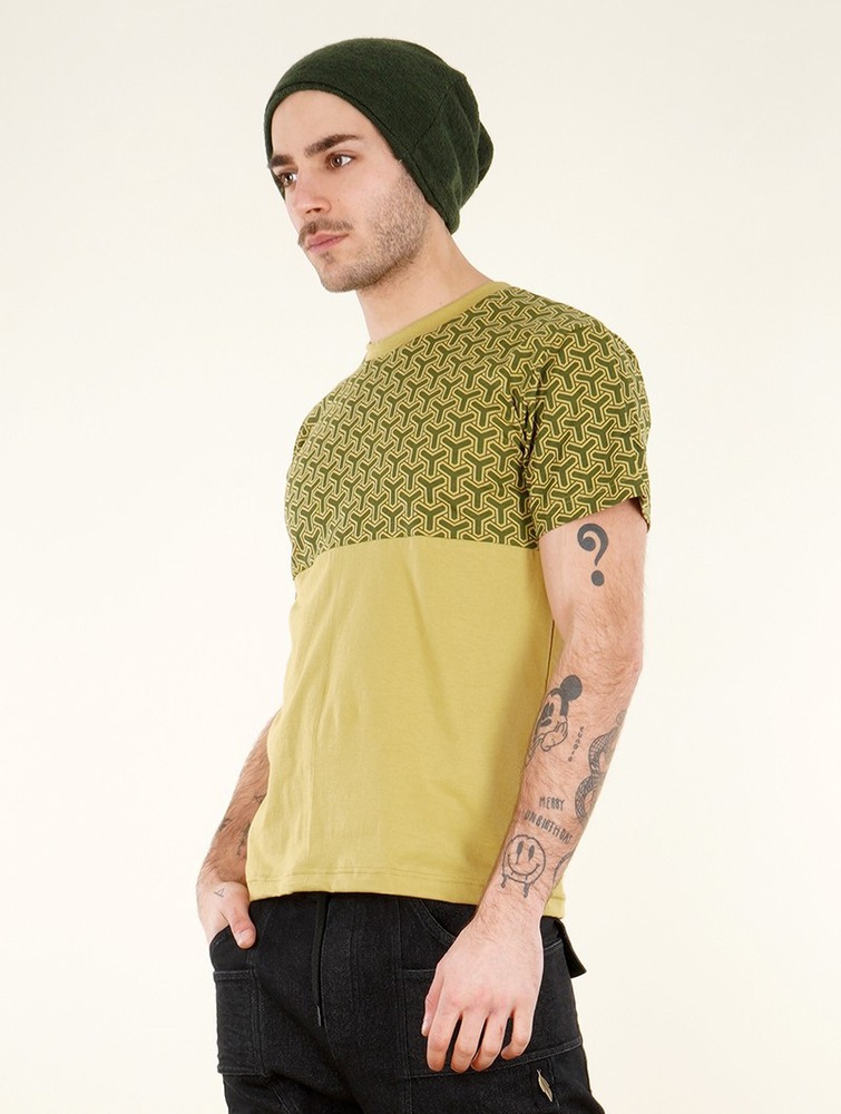 Anise yellow Men Toonzshop Cubyto Kikko Short Sleeves T-shirt T-Shirt | CNRKOTY-53