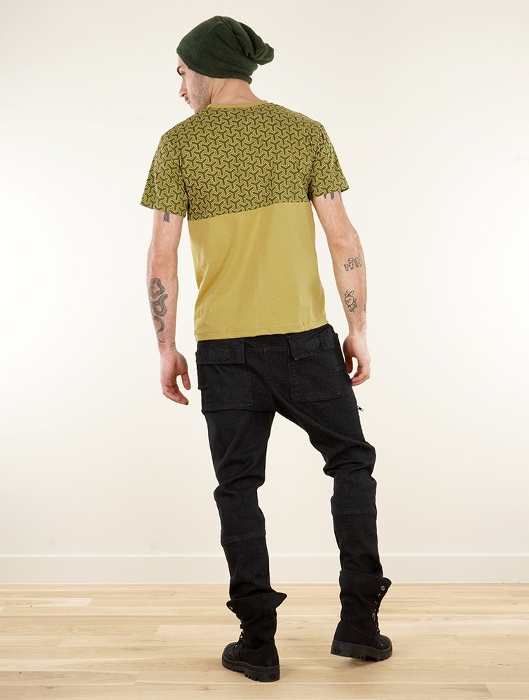 Anise yellow Men Toonzshop Cubyto Kikko Short Sleeves T-shirt T-Shirt | CNRKOTY-53