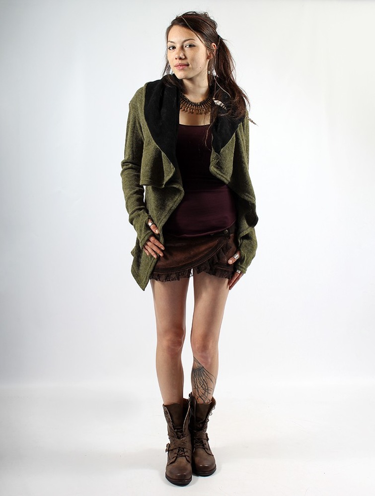 Army green Women Toonzshop Adrika Cardigan Cardigan | ECRAFOQ-23