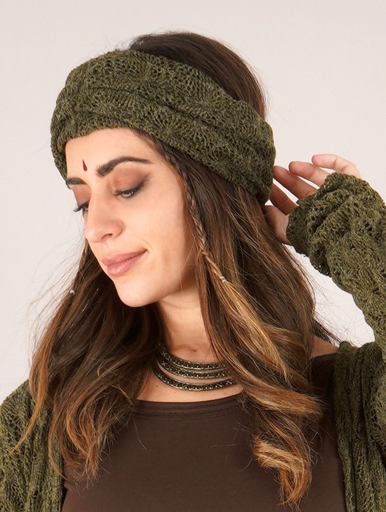 Army green Women Toonzshop Aikköo Crochet Headband Hats | FTAVWIL-05