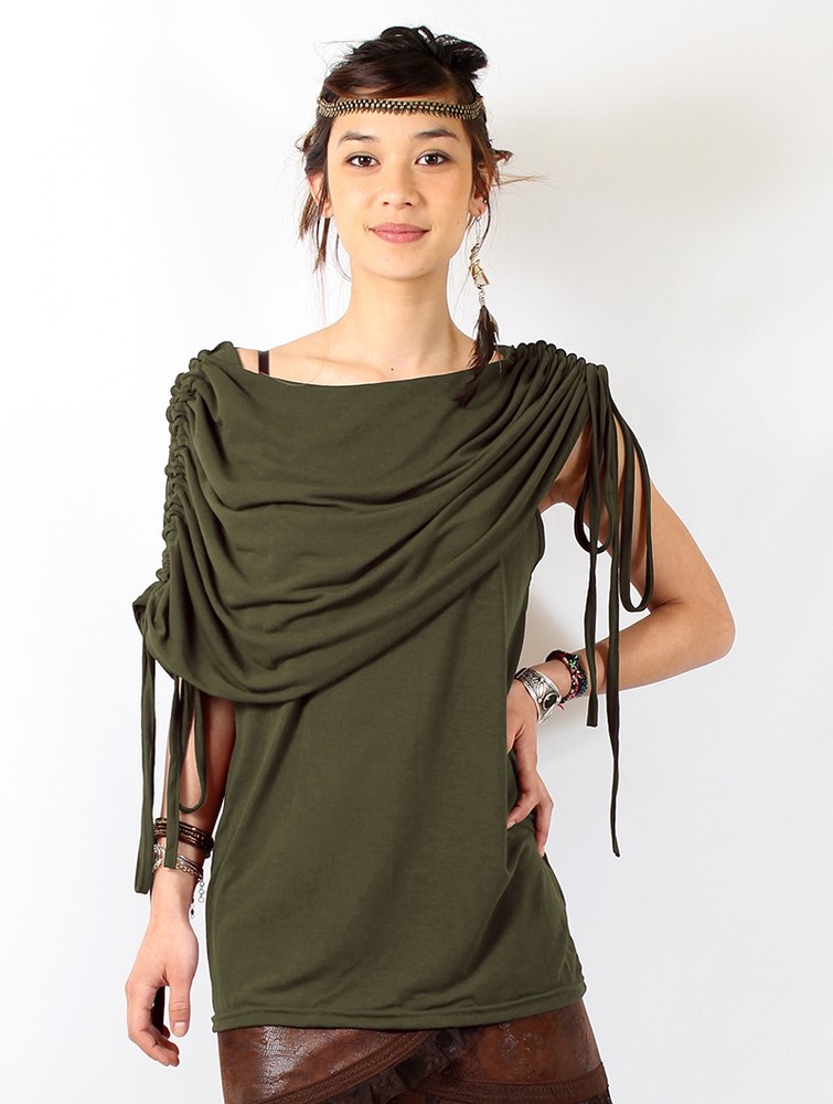 Army green Women Toonzshop Liko Top Tops | AWIGMKQ-59