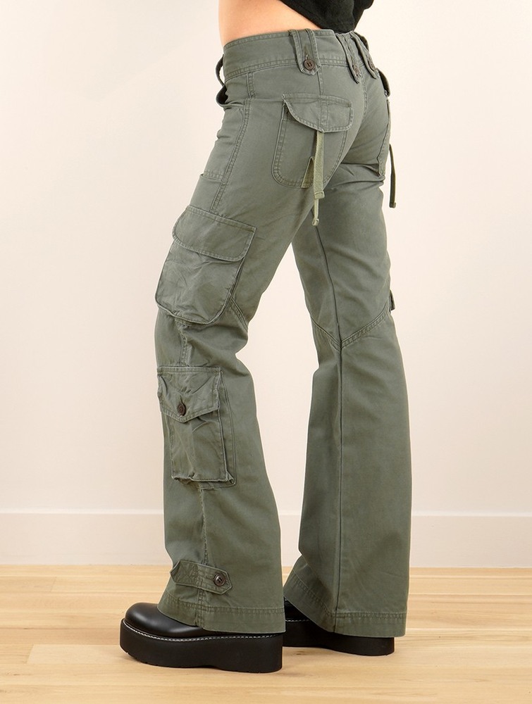 Army green Women Toonzshop Molecule Cargo Pants 45062 Pants | QNMRBOK-92