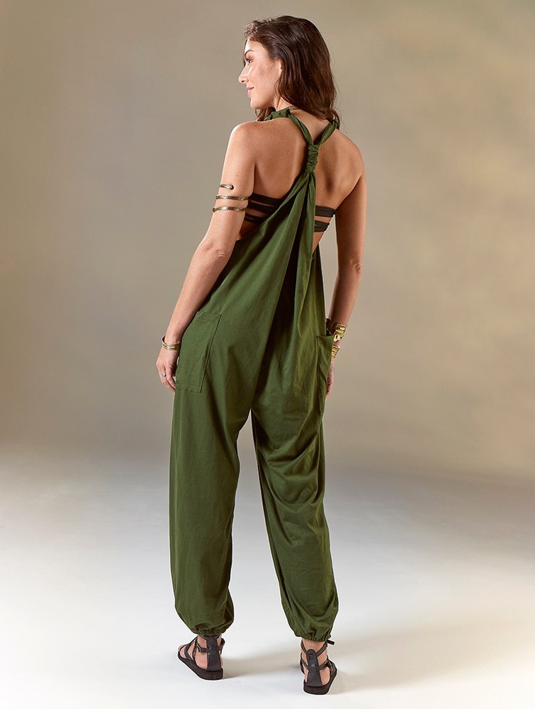 Army green Women Toonzshop Sampatti Harem Pant Overalls Pants | TYPRICH-51