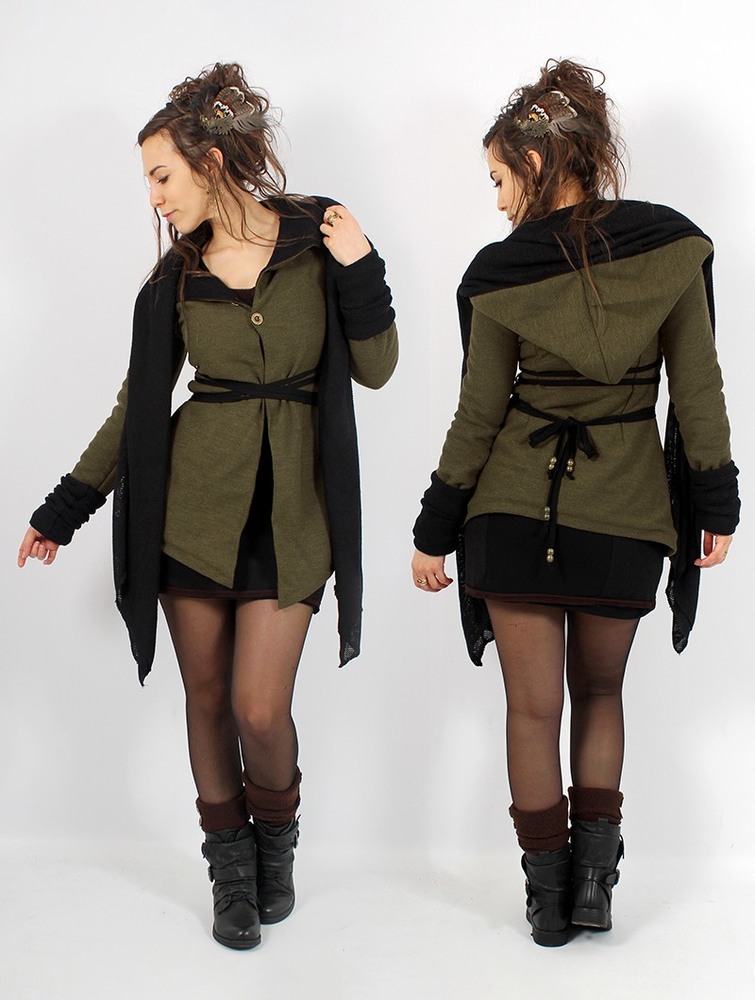 Army green and black Women Toonzshop Azmäe Coat Coats | MXRAIDJ-08