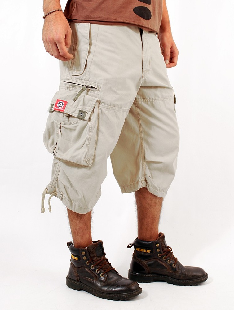 Beige Men Toonzshop 3/4 Molecule Cargo Pants 45056 Pants | UAPOTRV-14