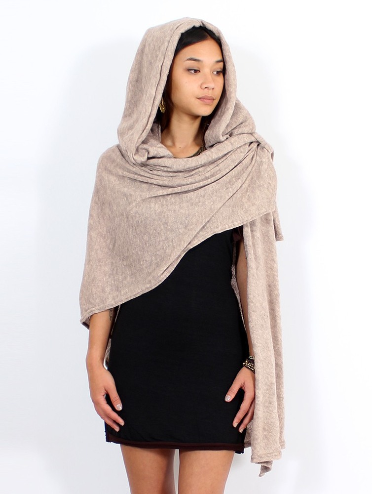 Beige Women Toonzshop Danae Hooded Cape Ponchos | NUJQEKF-72