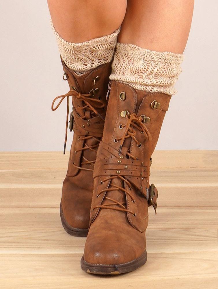 Beige Women Toonzshop Naïlo Crochet Legwarmer Legwarmer | WFOJIRG-34