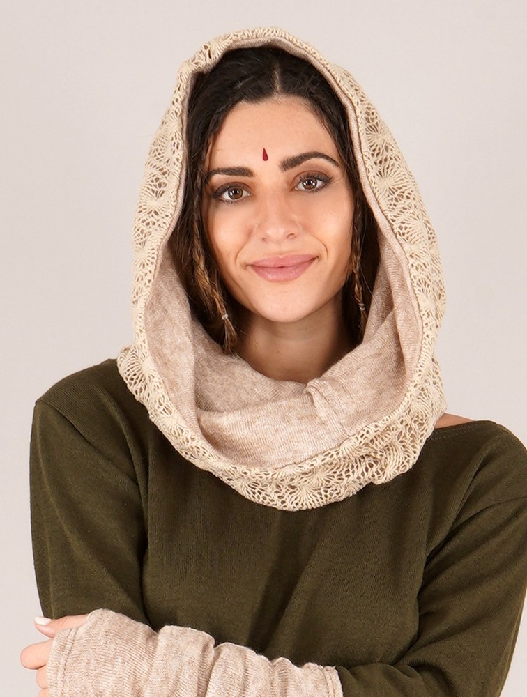 Beige Women Toonzshop Oöna Crochet Snood Scarf Scarf | WYHQLBJ-15