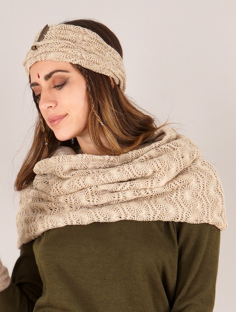 Beige Women Toonzshop Oöna Crochet Snood Scarf Scarf | WYHQLBJ-15