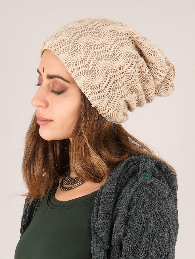 Beige Women Toonzshop Sükk Crochet Dreadlocks Big Beanie Beanie | QCELGUO-08