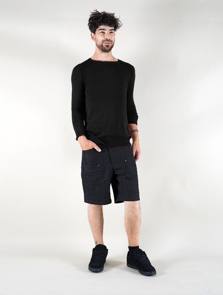 Black Men Toonzshop Arga Cotton Sweater Sweater | LMTVUWR-10