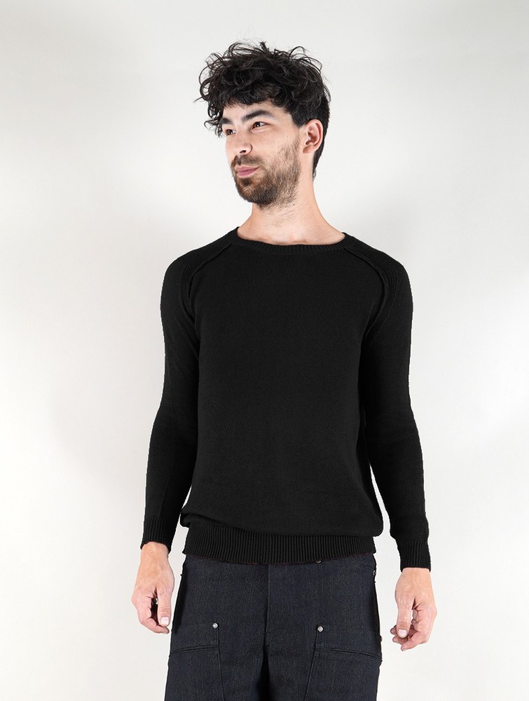 Black Men Toonzshop Arga Cotton Sweater Sweater | LMTVUWR-10