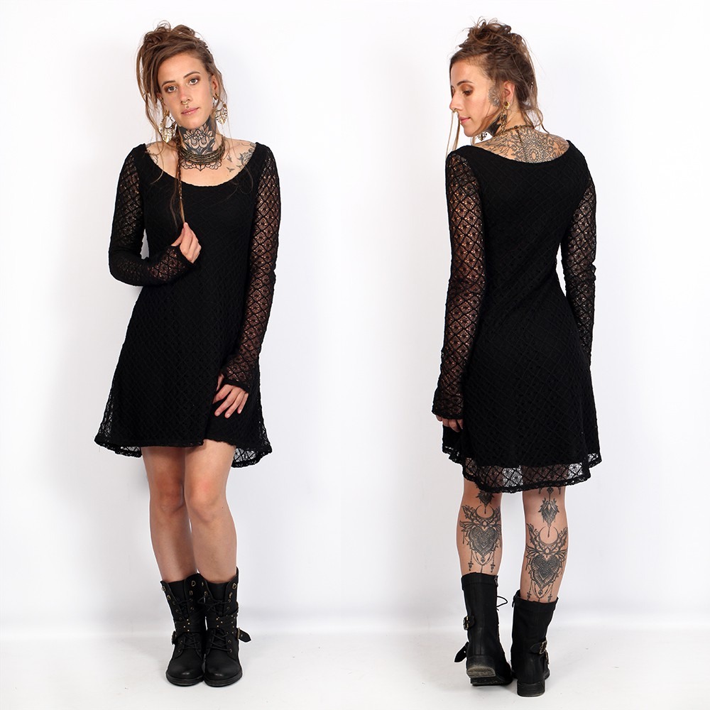 Black Women Toonzshop Alchemÿa Crochet Lining Dress Dress | JGVCHWL-17