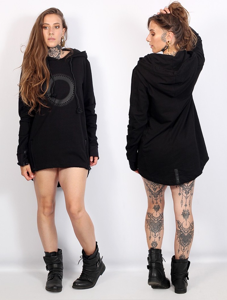 Black Women Toonzshop Altiplano Gender Neutral Long Thin Hoodie Hoodie | YGADJBH-96